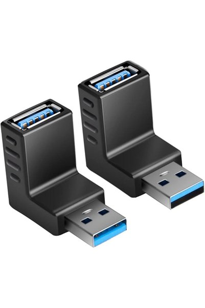 KASTWAVE USB 3.0 90 Degree Angle Adapter (Up & Down), Vertical Male to Female...