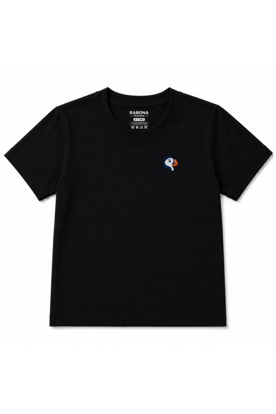 Rabona Fashion Παιδικό Μπλουζάκι με Εικονίδιο Geo-Puffin και Στάμπα στο Αριστ...