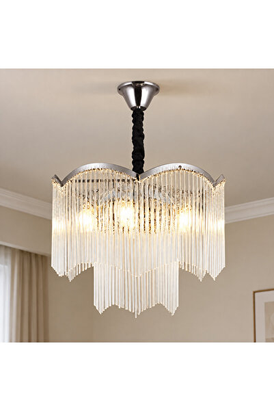 DIGITAL Merchandise Candelabru Cristal MEKELLE Nobile, 6x E14, Diametru 40cm,...