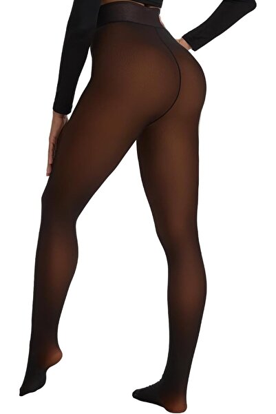 Spring Water Women Plus Size Fleece Lined Tights Leggings for Women Sheer