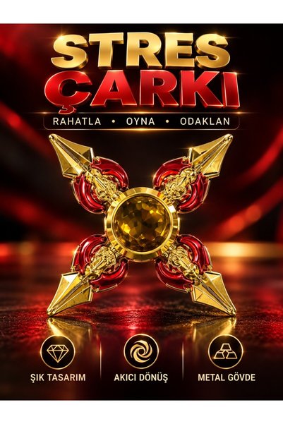 VEROXA Metal Stres Çarkı Fidget Spinner – Rulmanlı Sessiz Dönüş, Ergonomik Ta...