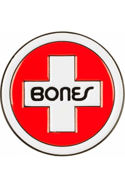 Bones دبوس زينة على شكل دائرة سويسرية مقاس 1 بوصة