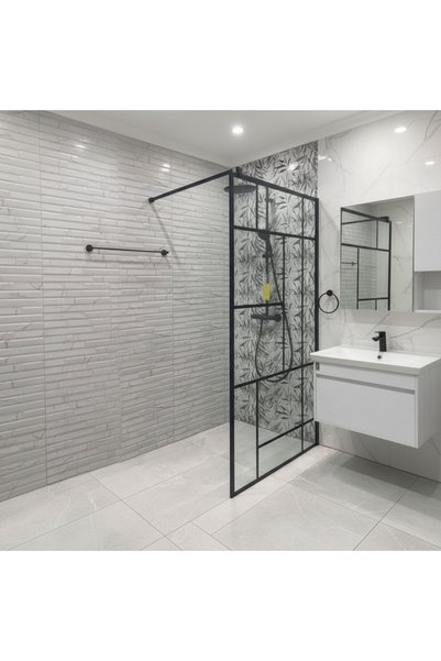 OEM Paravan de dus Walk-In MANITOBA, 70x195cm, Metal si Sticla, Transparent s...