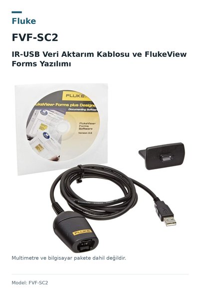 Fluke FVF-SC2 FlukeView Forms Plus Designer Yazılım Seti ve IR-USB Kablosu
