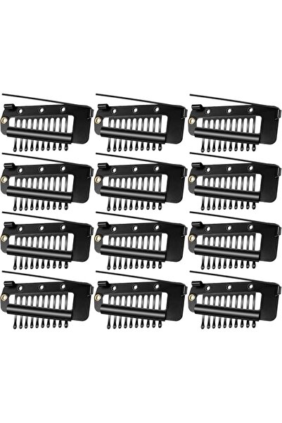 Gjinxi 12 Pcs Chunni Clips with Safety Pins, Hair Extension Snap Invisible Wi...