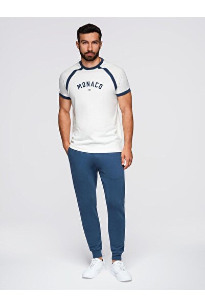 OMBRE Pantaloni OM-PABS-0173 V-4 albastru închis