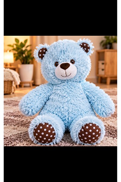 Toys Sevimli Mavi Peluş Ayıcık – Yumuşak Sarılma ve Uyku Arkadaşı 44 cm