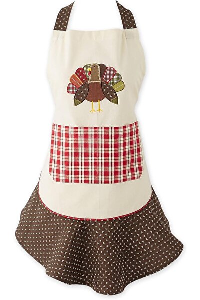 DII Women's Fall & Thanksgiving Kitchen Apron, Adjustable Long Waist Ties, Fa...