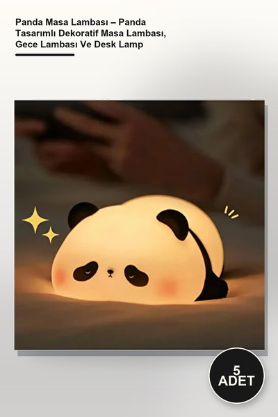 Yenilig 5 Pieces Panda Table Lamp – Decorative Table Lamp with Panda Design, ...