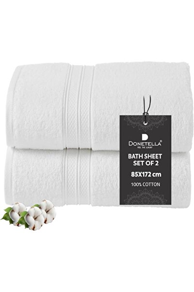 D DONETELLA FEEL THE LUXURY DONETELLA Premium 100% Combed Cotton Bath Sheet S...