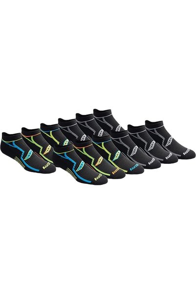 SAUCONY mens Bolt Rundry Performance No-show Multi-pack Socks Socks