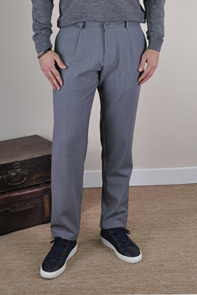 Erkek Vitale Barberis Canonico Yün Jogger Pantolon U008162 Gri