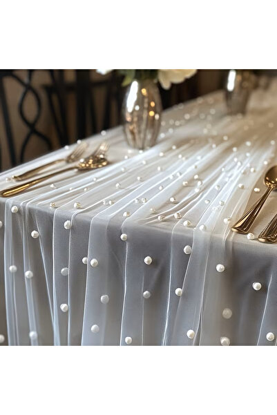 GOLDCENTER TUL CU DETALII DE PERLE |   TUL DECORAT PENTRU UȘĂ |   Tul decorat...
