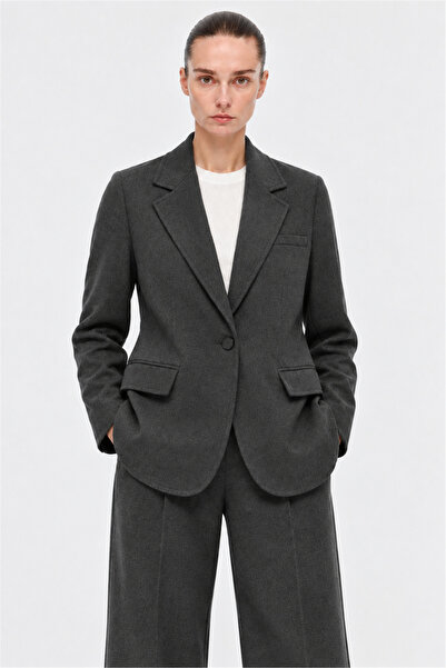Perspective Anthracite Soft Textured Classic Jacket