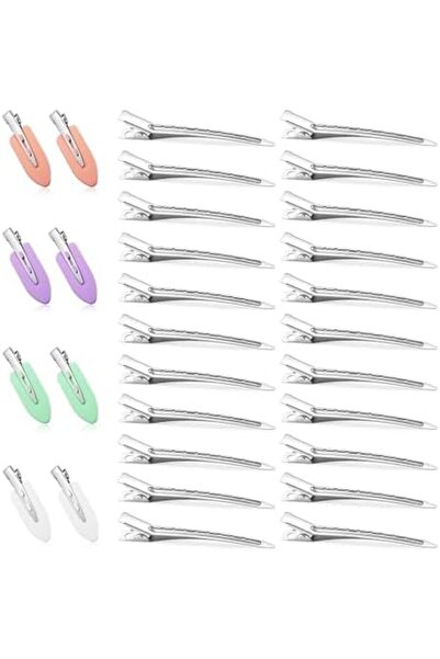 GENERAL 30 PCS Metal Alligator Clips for Styling, Women Duck Billed Clips Sil...