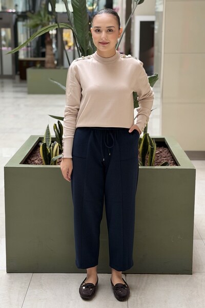 sentez giyim Sentez Stretch Carrot Leg Pants