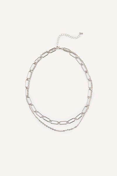DeFacto Women's 2-Piece Chain Necklace I8789Axns