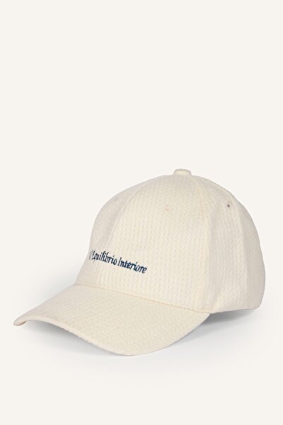 DeFacto Women's Textile Embroidered Textured Baseball Cap H6758Ax26Wn