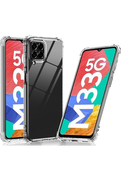 GENERAL غطاء هاتف شفاف مناسب لسامسونج M33 5G، نحيف ومرن، مقاوم للصدمات، مقاس ...