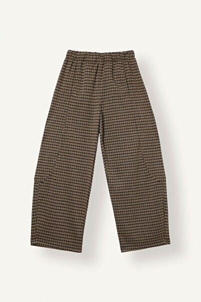 DeFacto Checkered Stitching Detailed Barrel Fit Sweatpants for Girls I8719A826Au