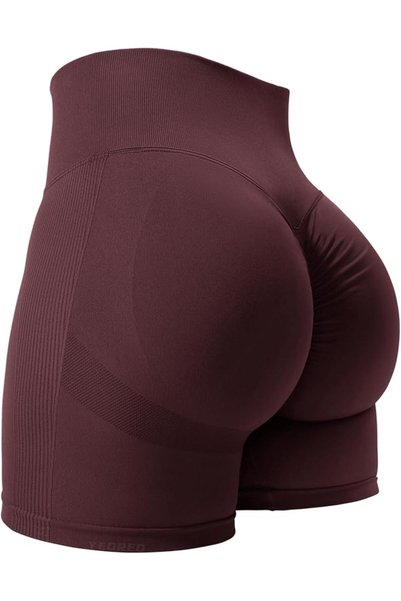 GENERAL YEOREO Women High Waist Workout Yoga Gym Smile Contour Seamless Cycli...
