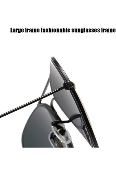 Arabest Polarized Sunglasses for Men and Women, Metal Frame, UV400 Protection, Black