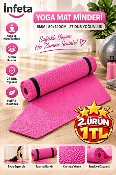 İnfeta 6 mm 50x140 cm prostirka za pilates i jogu 27 DNS neklizajuća prostirk...