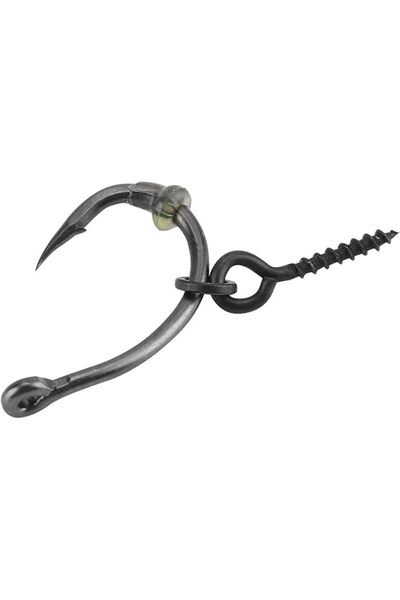 Denash Fishing Tackle, 30Pcs Set: 10x 6# Carp Hooks, 10x Bait Screws, 10x Hoo...