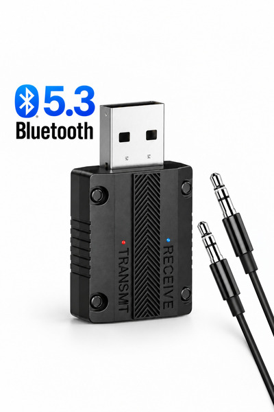 ULTRATEKNO W15 Bluetooth 5.3 2'si 1 Arada Ses Alıcı Verici RX TX 3.5mm AUX US...