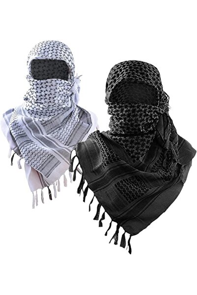 GENERAL Luxns Military Shemagh Tactical Desert Scarf / 100% Cotton Keffiyeh S...