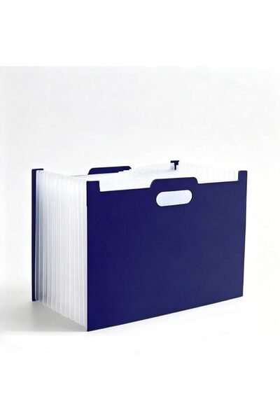 Generic Expanding File Folder Organiser with Handle, 13 Pockets (Black)