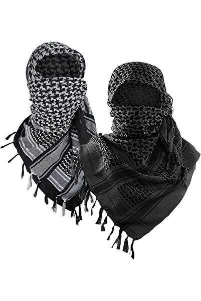 GENERAL Luxns Military Shemagh Tactical Desert Scarf / 100% Cotton Keffiyeh S...