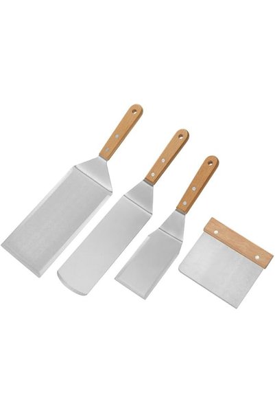 Generic Metal Spatula Set - Stainless Steel Pancake Turner and Griddle Flippe...