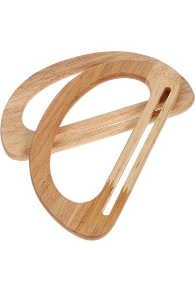 Generic 2pcs Wooden Bag Handles Smooth Purse Handle Replacement For DIY Tote ...
