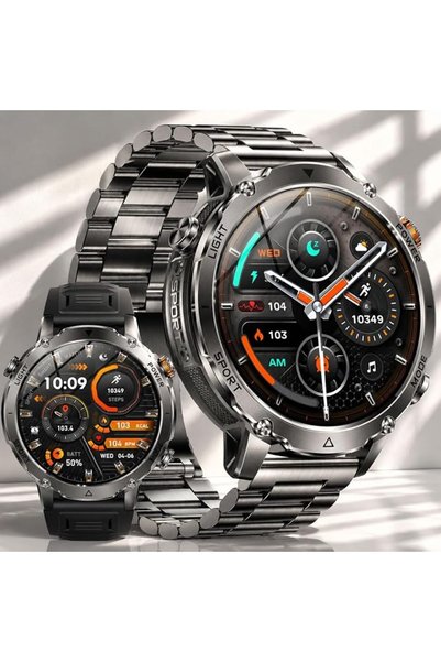 GENERAL ساعة ذكية عسكرية للرجال AK106 بشاشة 1.7 بوصة، مقاومة للماء IP68، بطار...