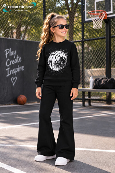 TREND THE BEST Trendin En İyisi Winter, Spring, and Autumn Girls' Black Spani...