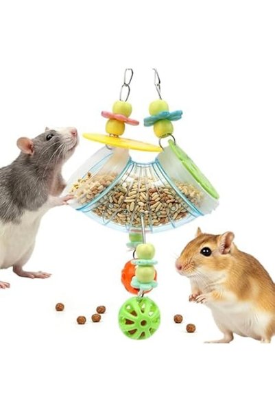 TERRIFI Rat Enrichment Toy – Cage Accessories Chew Toy for Rat & Parrot – Han...