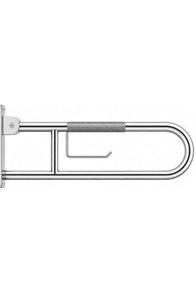 GENERAL 60cm/24inch Flip Up Toilet Grab Bar, 32mm Thick Fold Down Bathroom Sa...