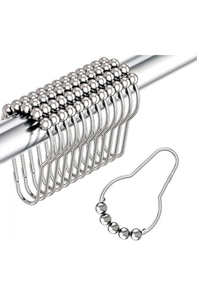 Generic 2 Pack Shower Curtain Hooks Rings, 304 Stainless Steel Ball-bearing S...