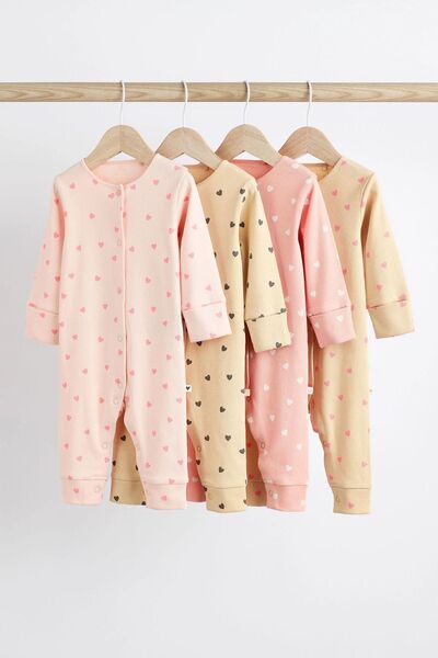 Next Baby 100% Organic Cotton Pink Heart Patterned 4-Piece Sleeping Bag Set A...