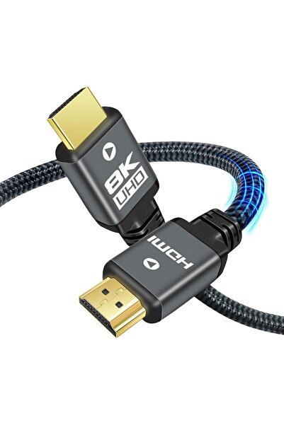 Generic كابل HDMI 2.1 بدقة 8K بطول 30 قدم، سرعة فائقة 48 جيجابت في الثانية، ك...