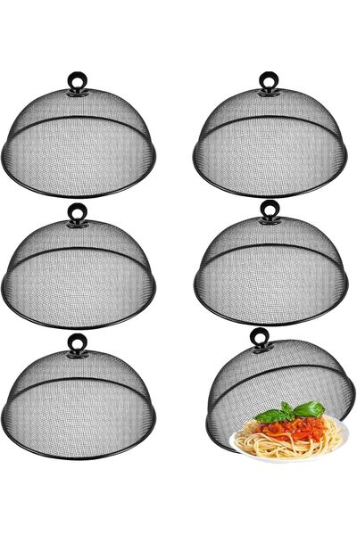 Generic 6 Pcs Metal Mesh Food Cover, 28CM Outdoor Mesh Food Tents Dome, Outdo...