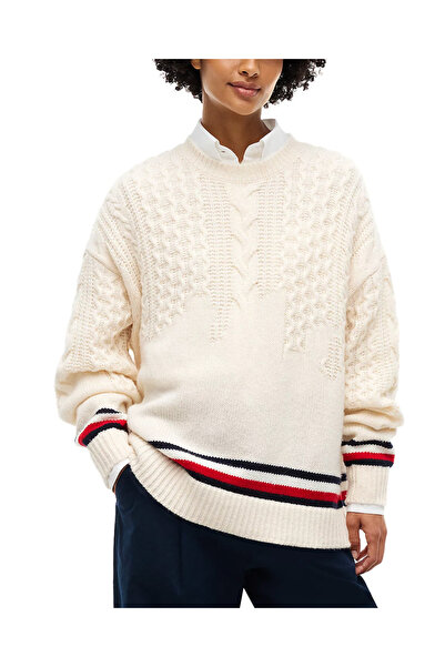 Tommy Hilfiger Γυναικείο Πουλόβερ Μπεζ Tommy Jeans DW0DW23353-AEF