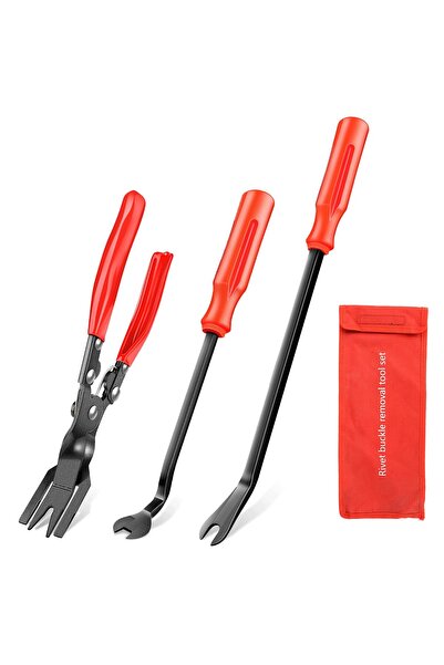 Generic 3 Pcs Clip Pliers Set & Fastener Remover - Auto Upholstery Combo Repa...