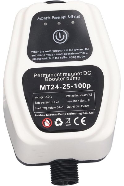 Generic مضخة تعزيز ضغط المياه المنزلية الأوتوماتيكية 100 واط 24 فولت، مضخة طر...