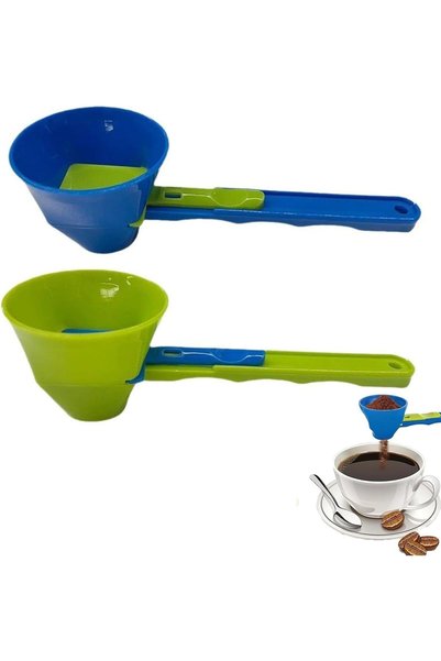 Generic 2PCS Scoops for Powder, Funnel Protein Powder Scoop, 2-in-1 Measuring...