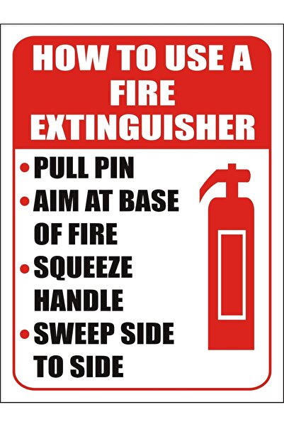 Generic How to use Fire Extinguisher Sign Sticker Decal - Easy to Mount Weath...
