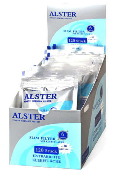 Alster Θήκη Φίλτρων - Λεπτά 6.0mm 150 τεμάχια. 20 τεμάχια.