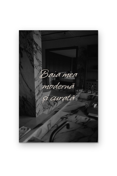 OEM Decorative poster My modern and clean bathroom, minimalist design, Cardbo...