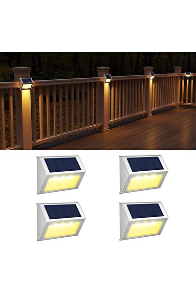 Generic Solar Deck Lights Solar Step Lights, 4 Pack 3 LED Waterproof Solar Fe...